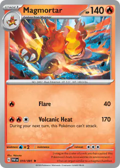 Magmortar Rare card from Paldean Fates