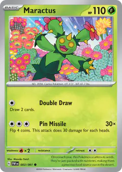 Maractus Common card from Paldean Fates
