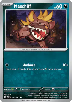 Maschiff Common card from Paldean Fates