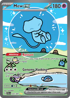 Mew ex Special Illustration Rare card from Paldean Fates