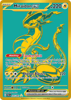 Miraidon ex Hyper Rare card from Paldean Fates