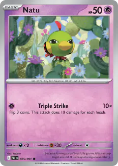 Natu Common card from Paldean Fates
