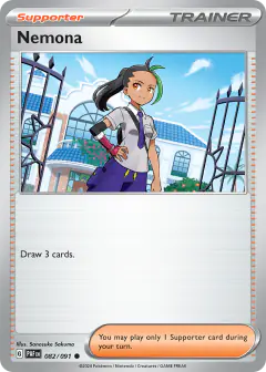 Nemona Common card from Paldean Fates