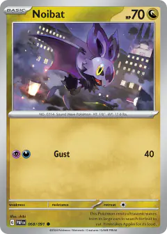 Noibat Common card from Paldean Fates
