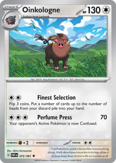 Oinkologne Uncommon card from Paldean Fates