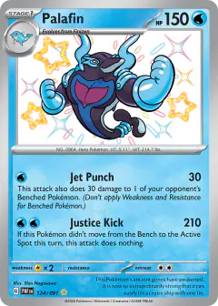 Palafin Shiny Rare card from Paldean Fates