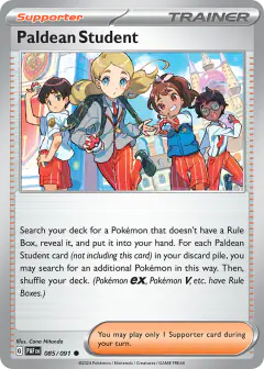 Paldean Student Common card from Paldean Fates
