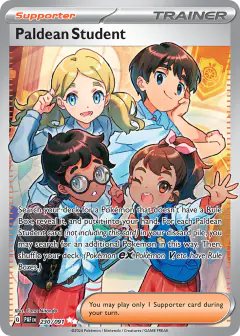 Paldean Student Ultra Rare card from Paldean Fates