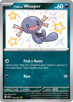 Paldean Wooper Shiny Rare card from Paldean Fates