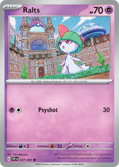 Ralts Common card from Paldean Fates