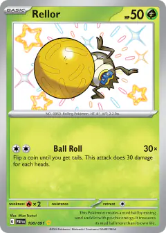 Rellor Shiny Rare card from Paldean Fates