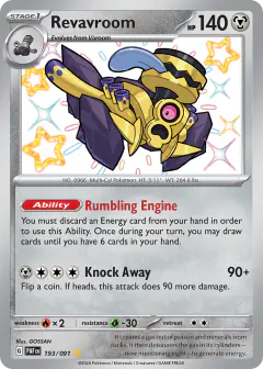 Revavroom Shiny Rare card from Paldean Fates