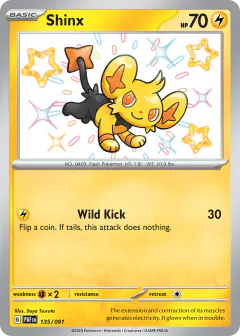 Shinx Shiny Rare card from Paldean Fates