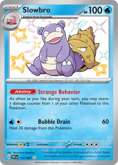 Slowbro Shiny Rare card from Paldean Fates