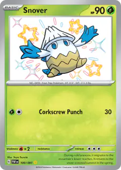 Snover Shiny Rare card from Paldean Fates