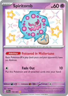 Spiritomb Shiny Rare card from Paldean Fates
