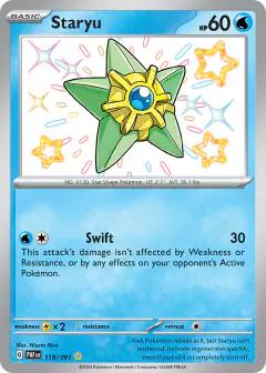 Staryu Shiny Rare card from Paldean Fates