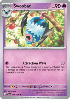 Swoobat Uncommon card from Paldean Fates