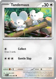 Tandemaus Common card from Paldean Fates