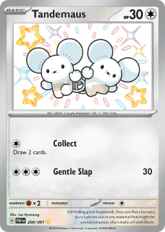 Tandemaus Shiny Rare card from Paldean Fates