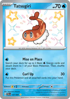 Tatsugiri Shiny Rare card from Paldean Fates