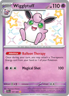 Wigglytuff Shiny Rare card from Paldean Fates