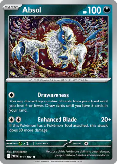 Absol Uncommon card from Paradox Rift
