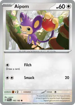 Aipom Common card from Paradox Rift