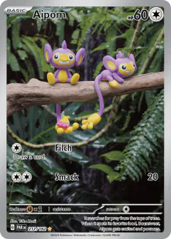 Aipom Illustration Rare card from Paradox Rift