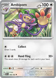 Ambipom Uncommon card from Paradox Rift