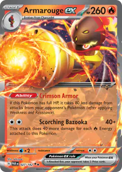 Armarouge ex Double Rare card from Paradox Rift