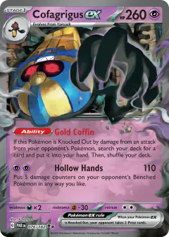 Cofagrigus ex Double Rare card from Paradox Rift