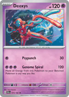 Deoxys Rare card from Paradox Rift