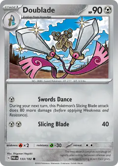 Doublade Common card from Paradox Rift
