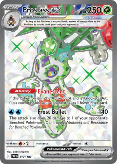 Froslass ex Ultra Rare card from Paradox Rift