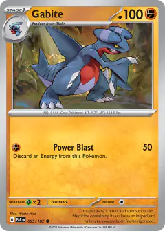 Gabite Common card from Paradox Rift