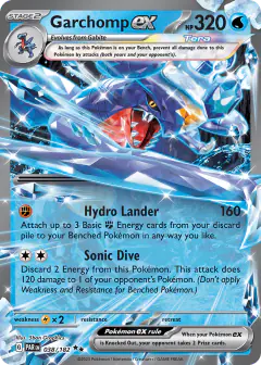 Garchomp ex Double Rare card from Paradox Rift