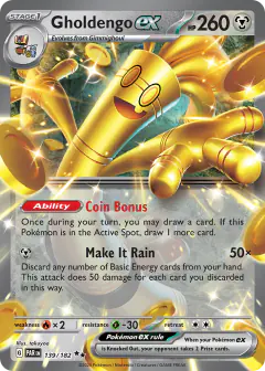 Gholdengo ex Double Rare card from Paradox Rift