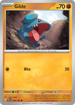 Gible Common card from Paradox Rift