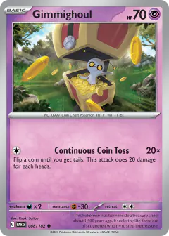 Gimmighoul Common card from Paradox Rift