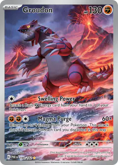 Groudon Illustration Rare card from Paradox Rift