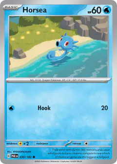Horsea Common card from Paradox Rift