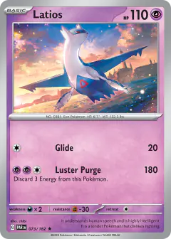Latios Rare card from Paradox Rift