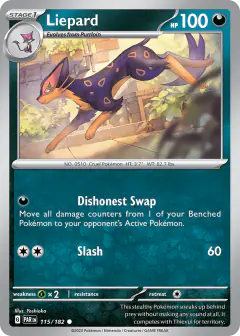 Liepard Common card from Paradox Rift