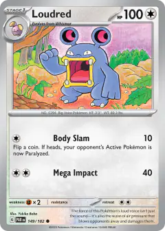 Loudred Common card from Paradox Rift
