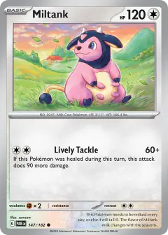 Miltank Common card from Paradox Rift