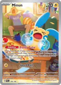 Minun Illustration Rare card from Paradox Rift