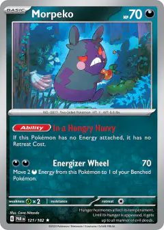 Morpeko Rare card from Paradox Rift