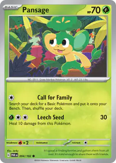 Pansage Common card from Paradox Rift