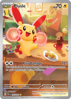 Plusle Illustration Rare card from Paradox Rift